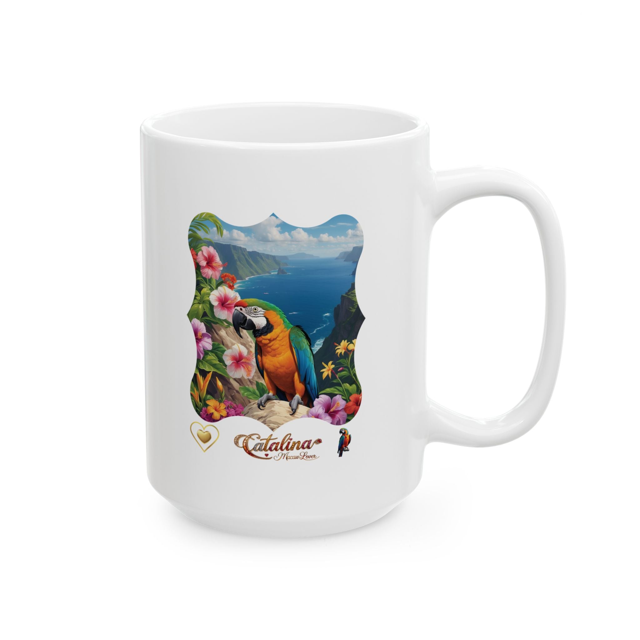 Catalina Macaw Lover Floral Mug