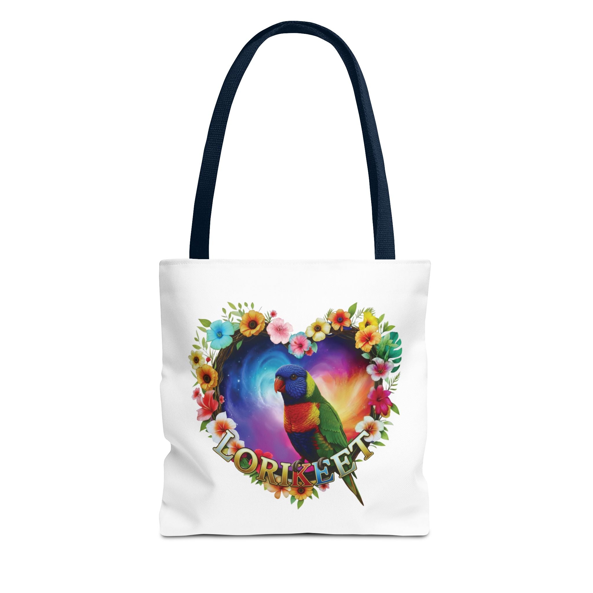 Lorikeet Flower Frame Tote Bag