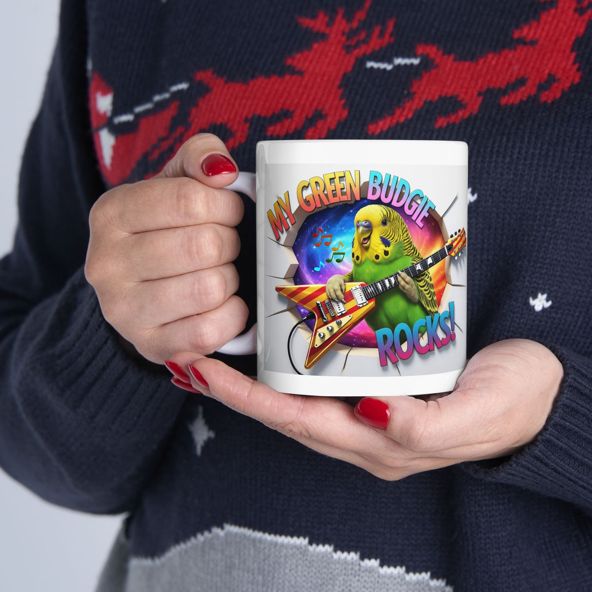 My Green Budgie Rocks Mug