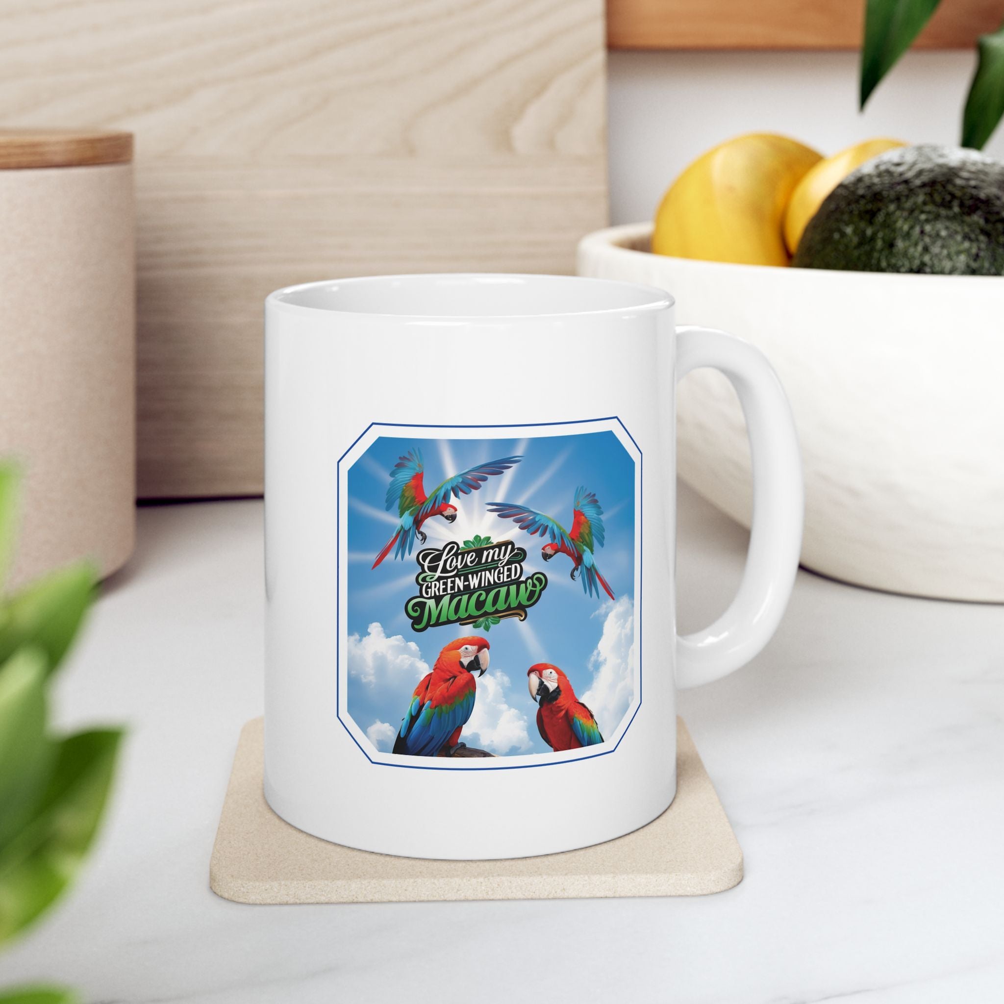Love My Green Winged Macaw Mug