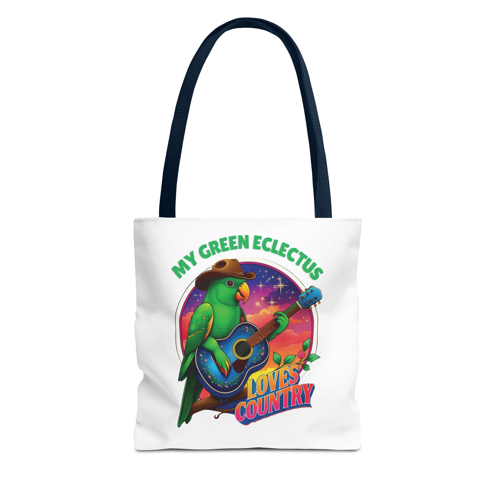Green Eclectus Loves Country Tote Bag