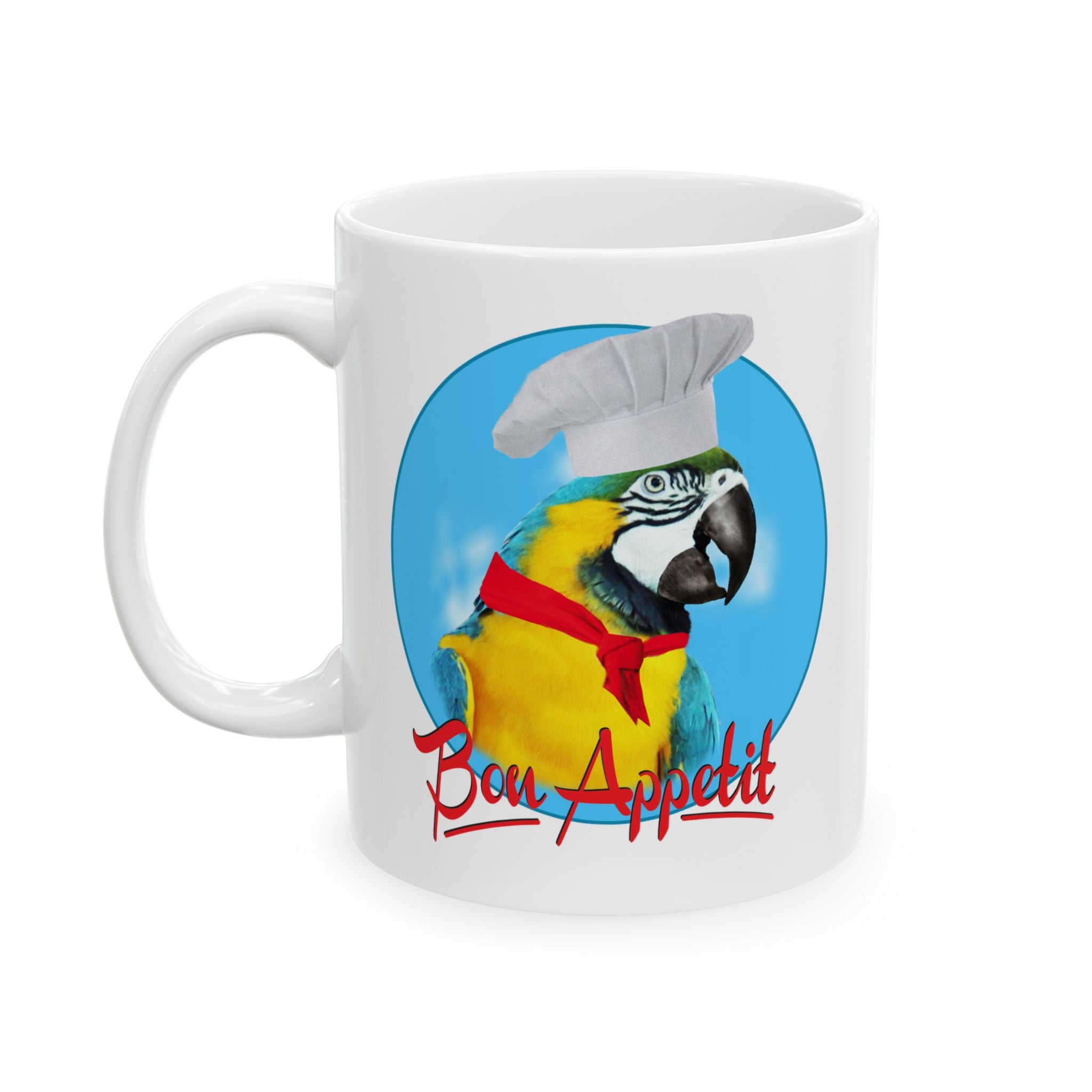 Blue And Gold Bon Appetit Mug