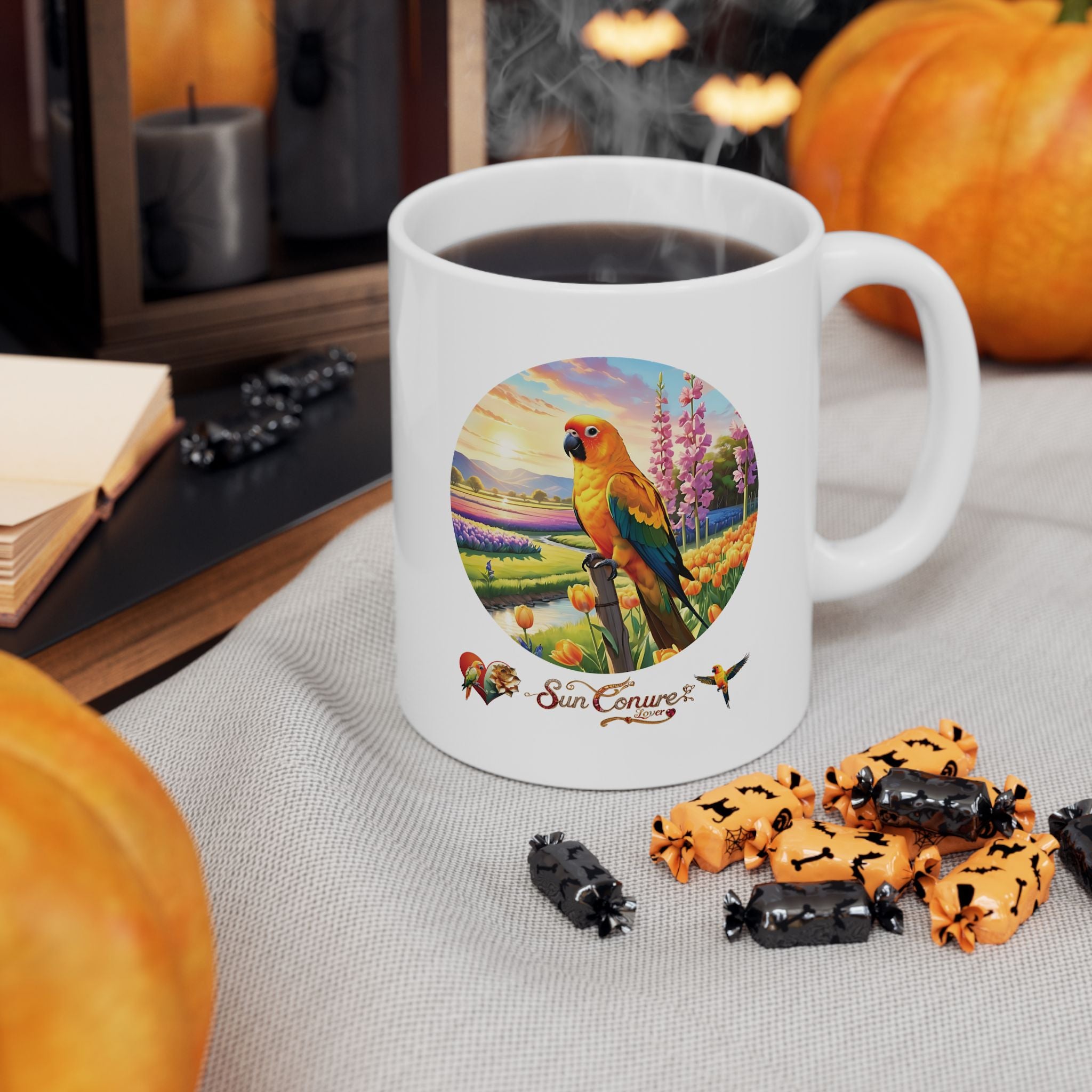 Floral Sun Conure Lover Mug