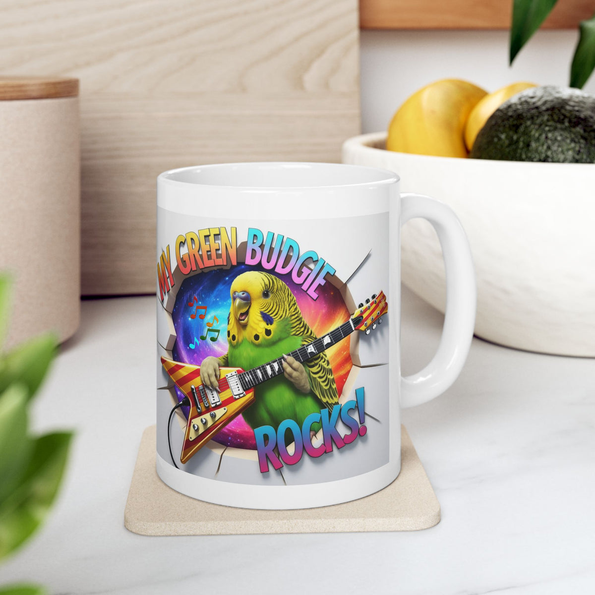 My Green Budgie Rocks Mug