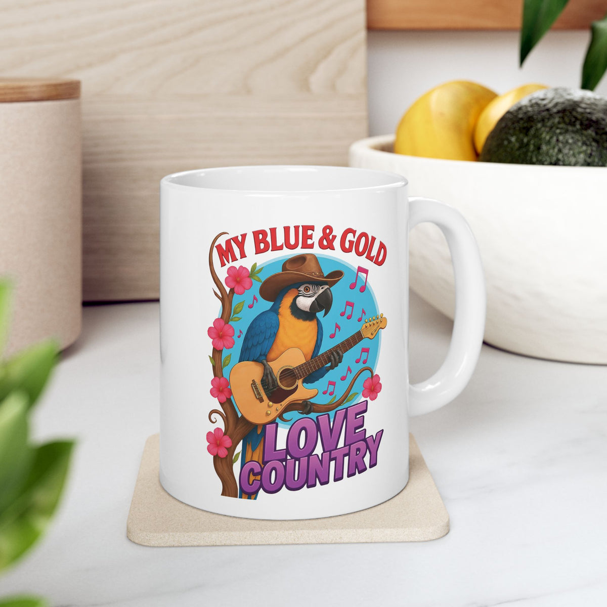 Blue & Gold Love Country Mug