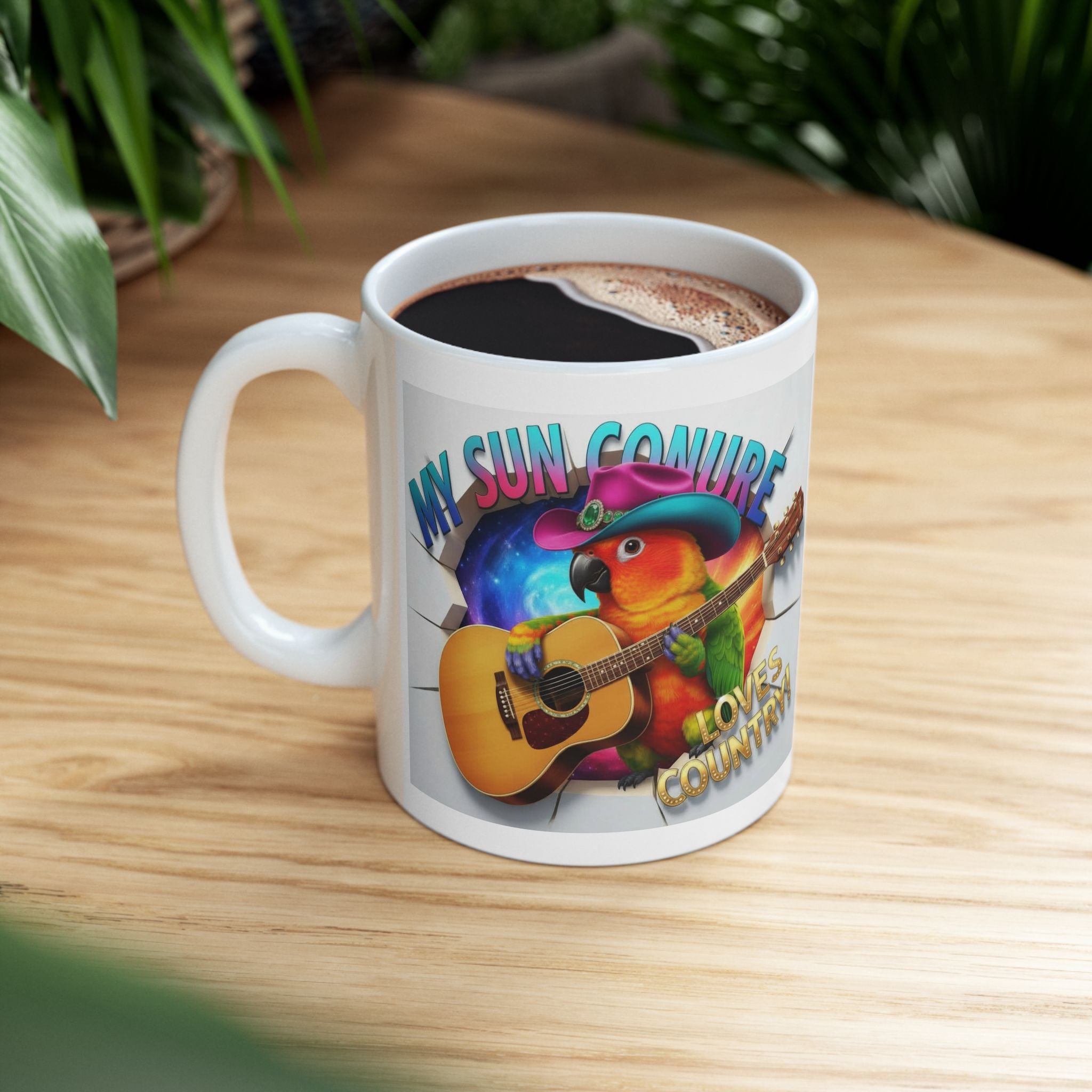 My Sun Conure Loves Country Mug