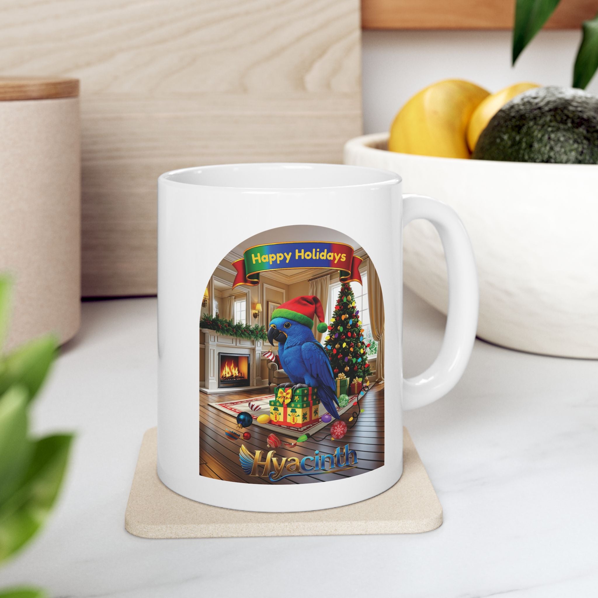 Happy Holidays Hyacinth Mug