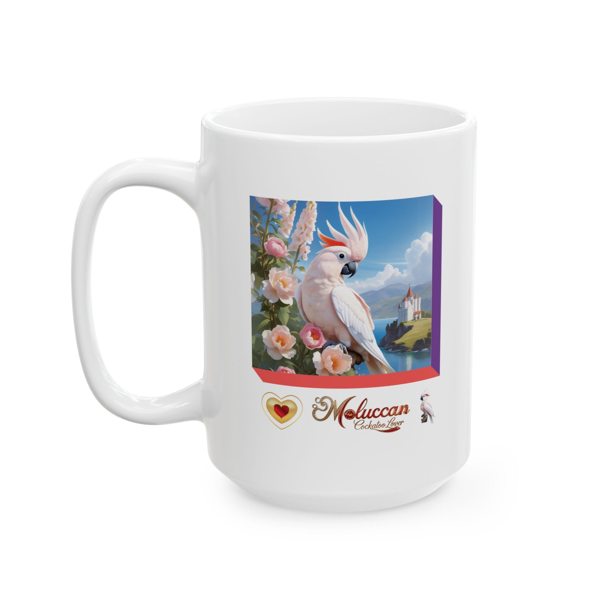 Moluccan Cockatoo Lover Floral Mug