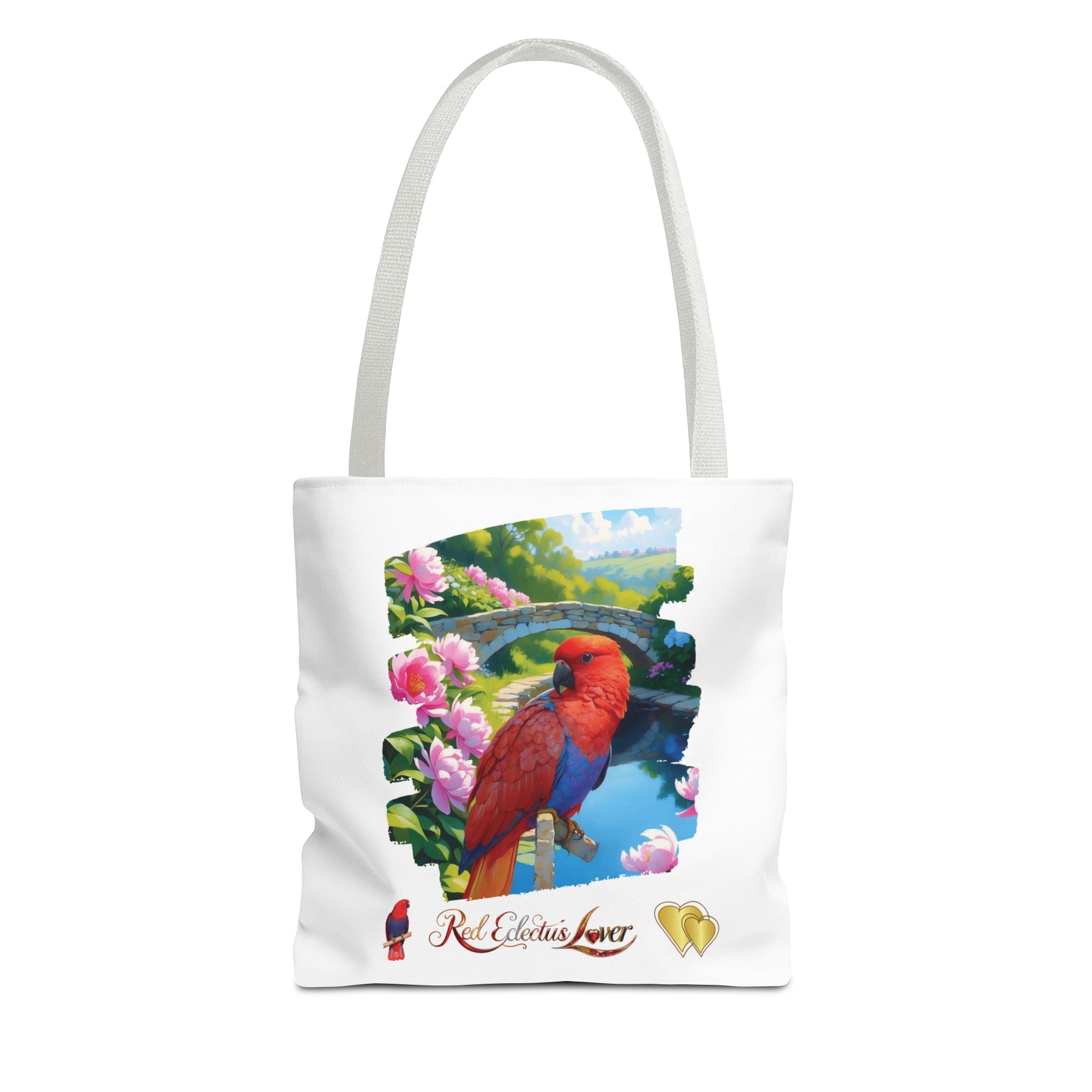 Red Eclectus Tote Bag