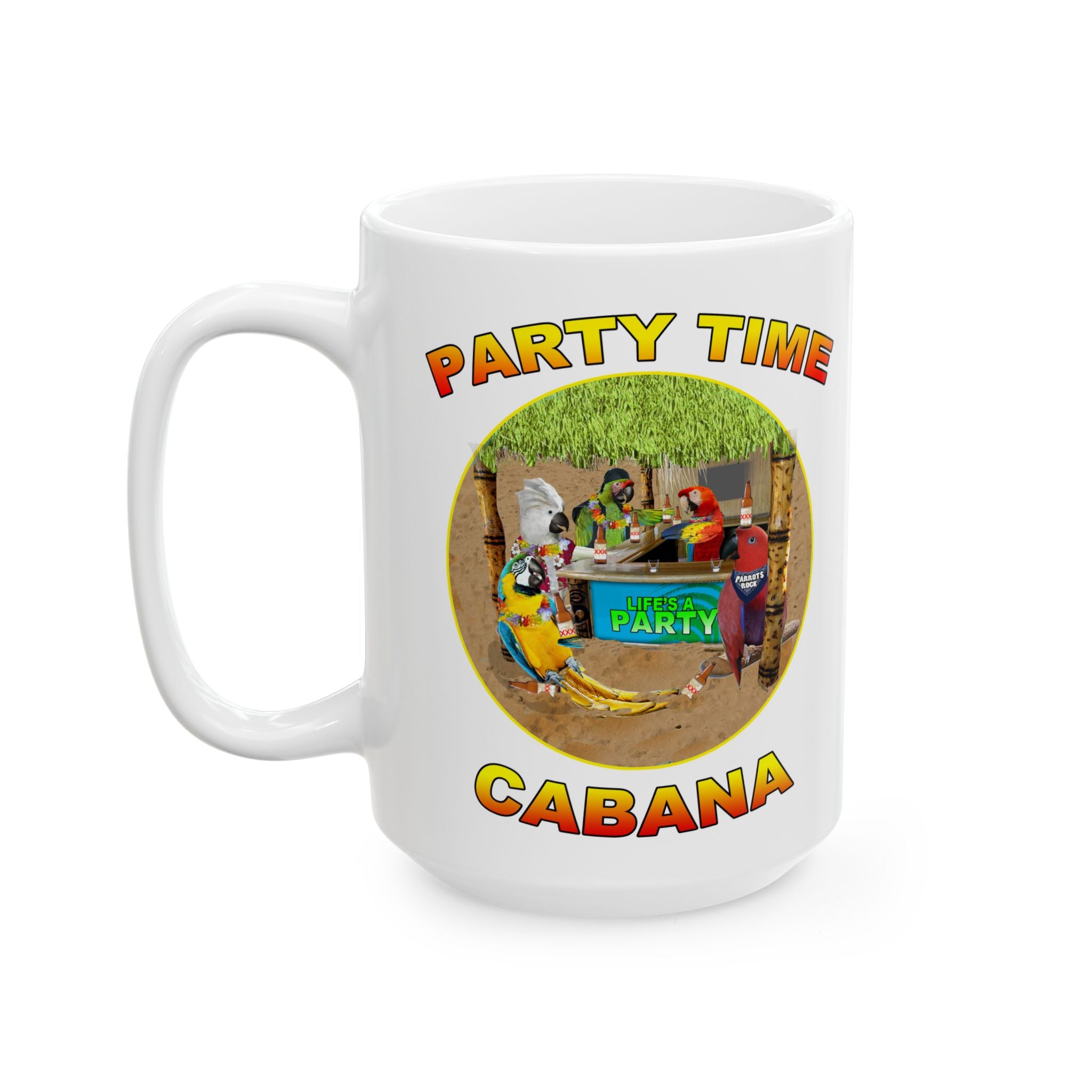 Party Time Cabana Red Eclectus Mug