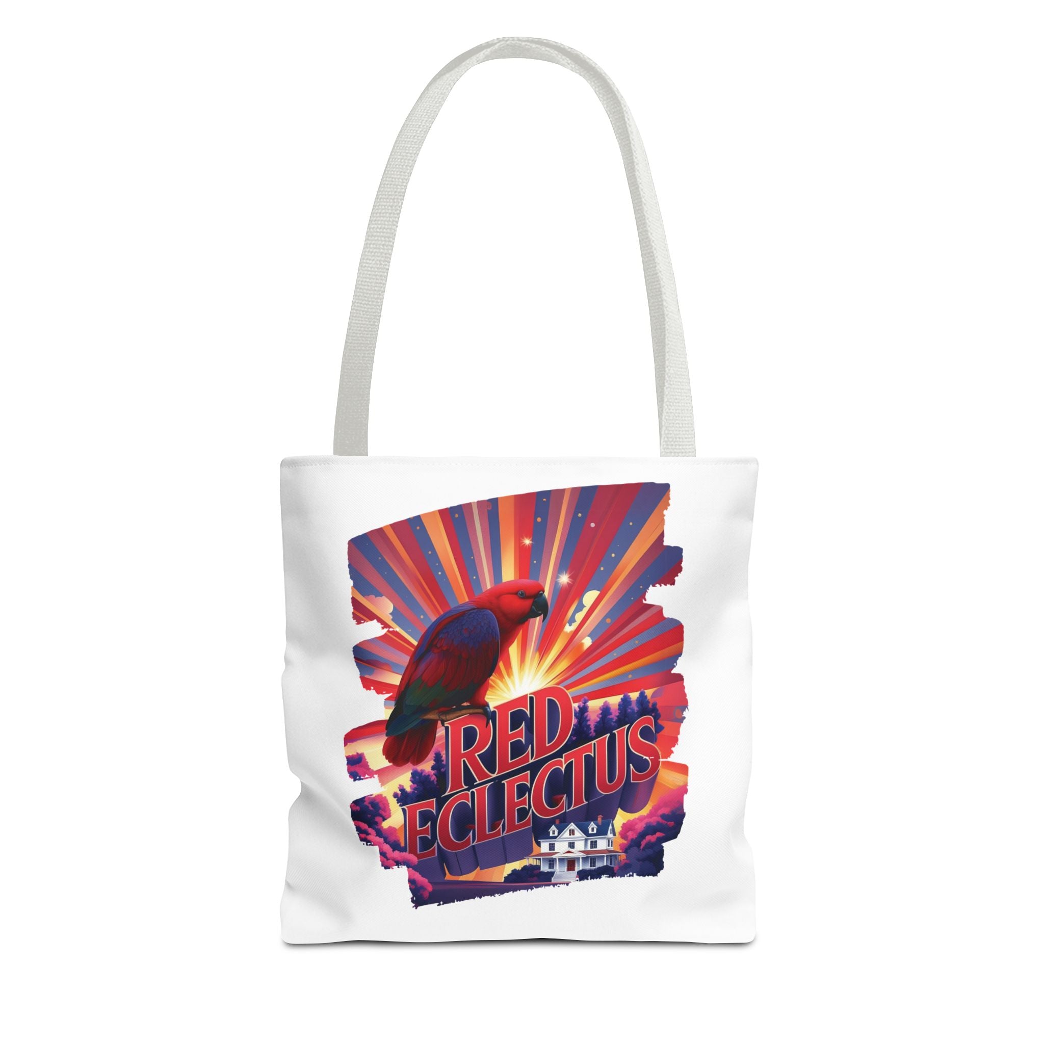 Red Eclectus Tote Bag