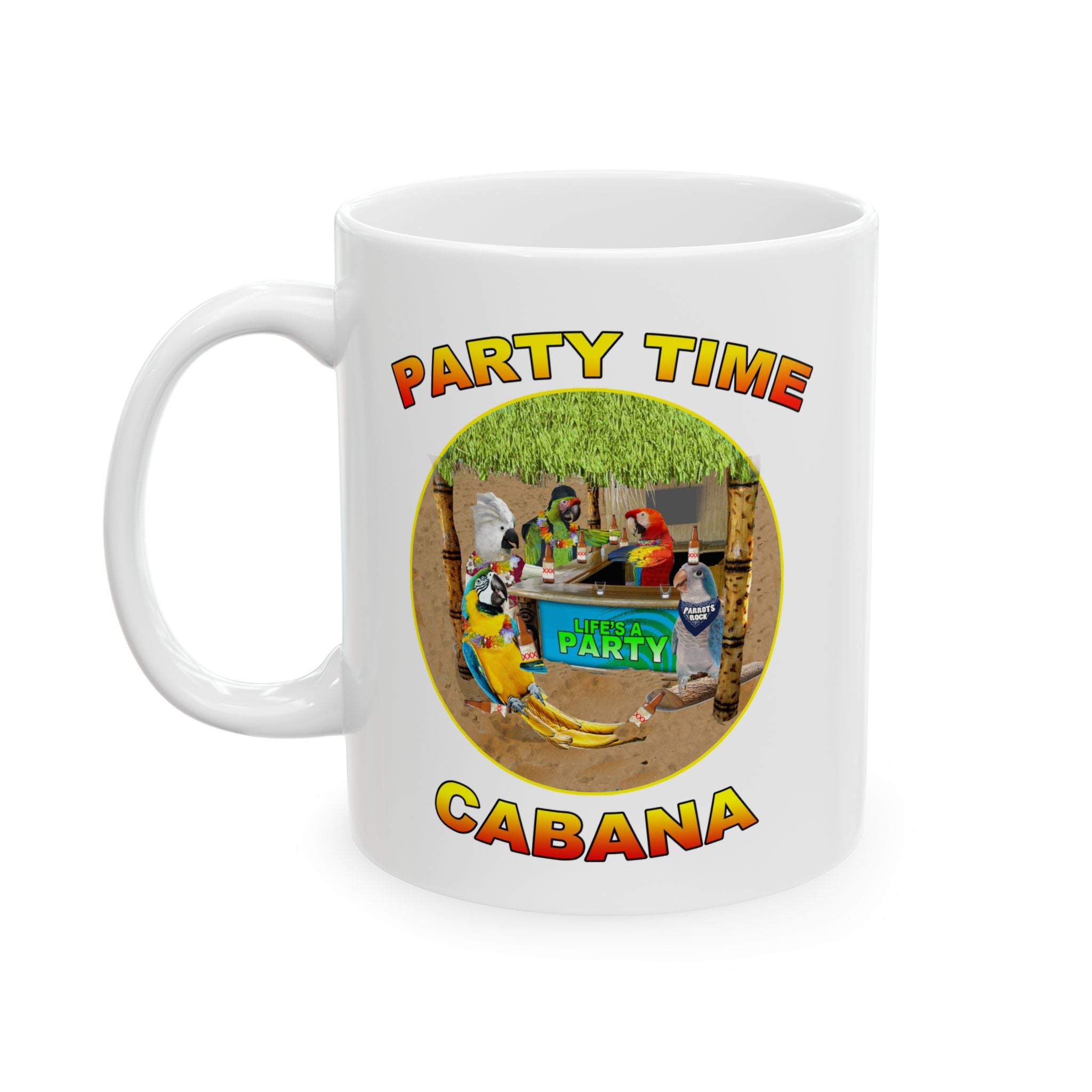 Party Time Cabana Blue Quaker Mug