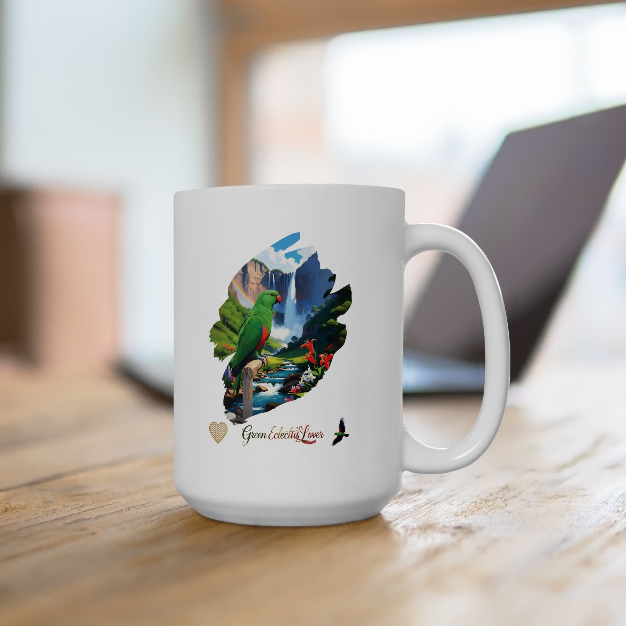Green Eclectus Mug