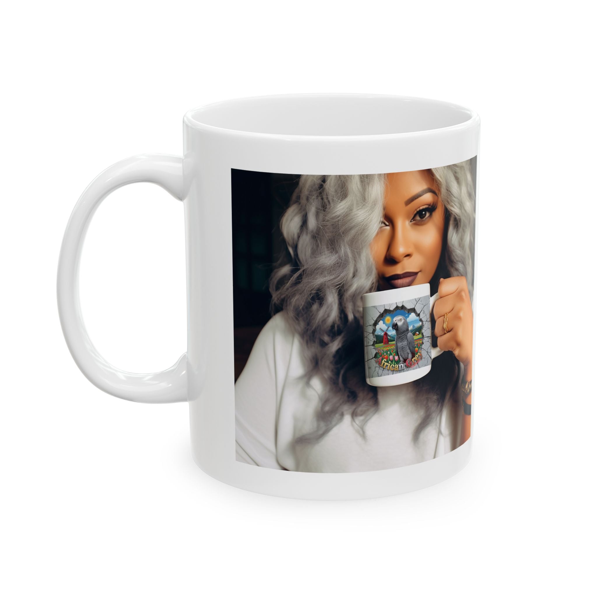 African Grey Timneh Nature Scenic Mug