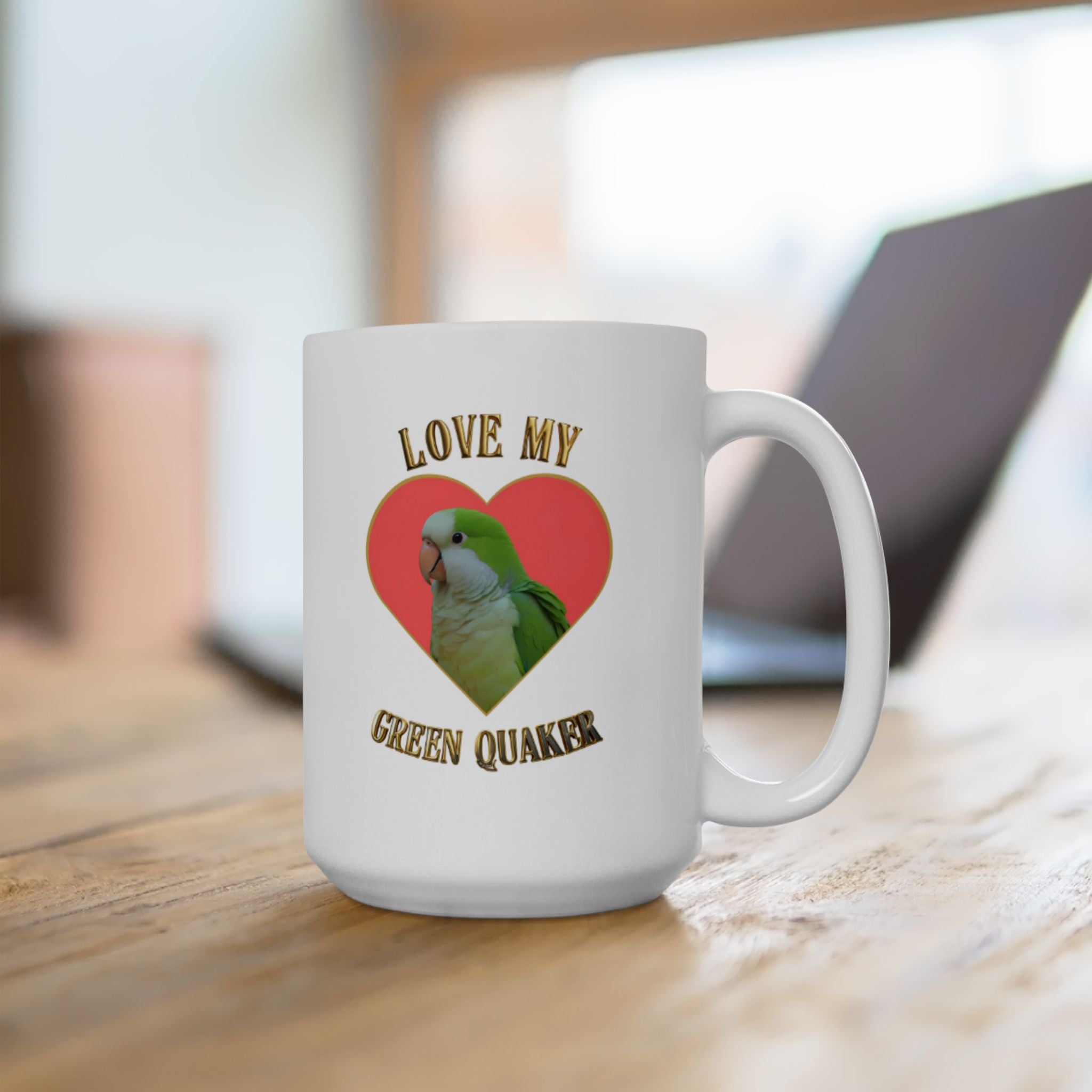 Love My Green Quaker Mug