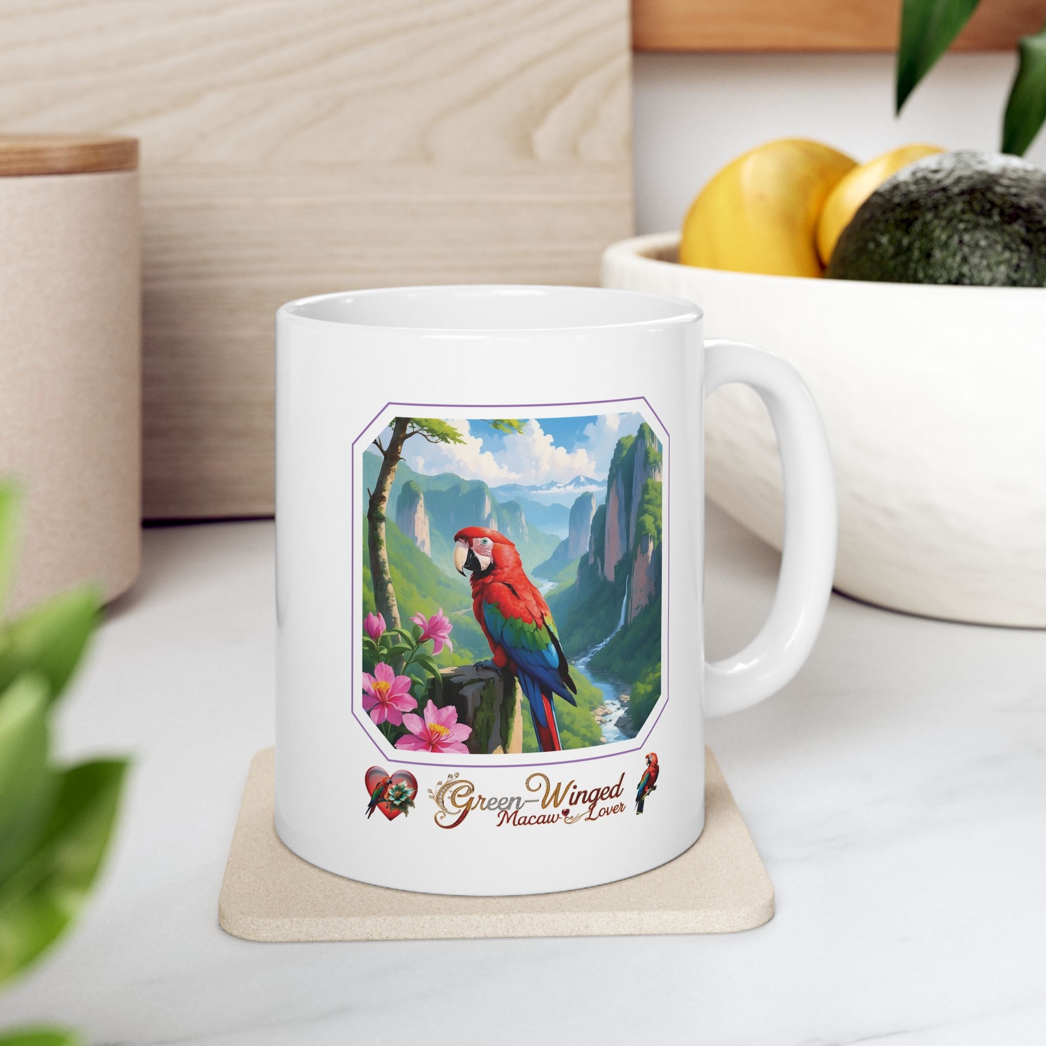 Green Winged Macaw Lover Mug
