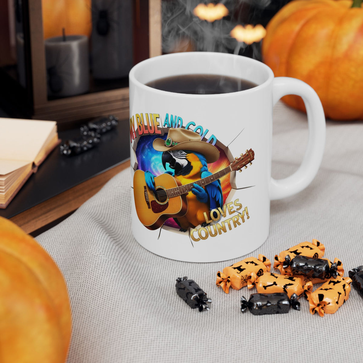 Blue and Gold Loves Country Mug