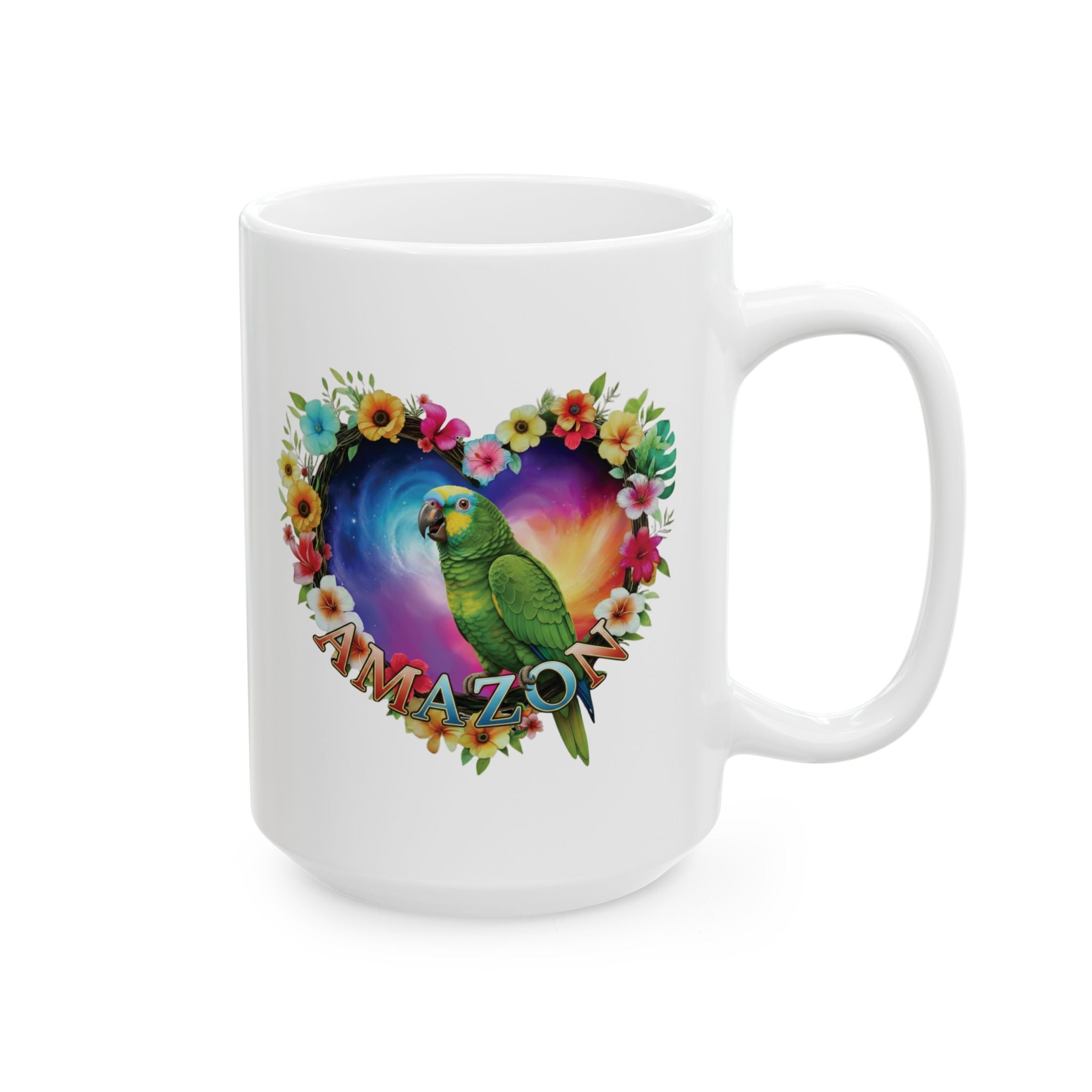 Amazon Floral Heart Mug