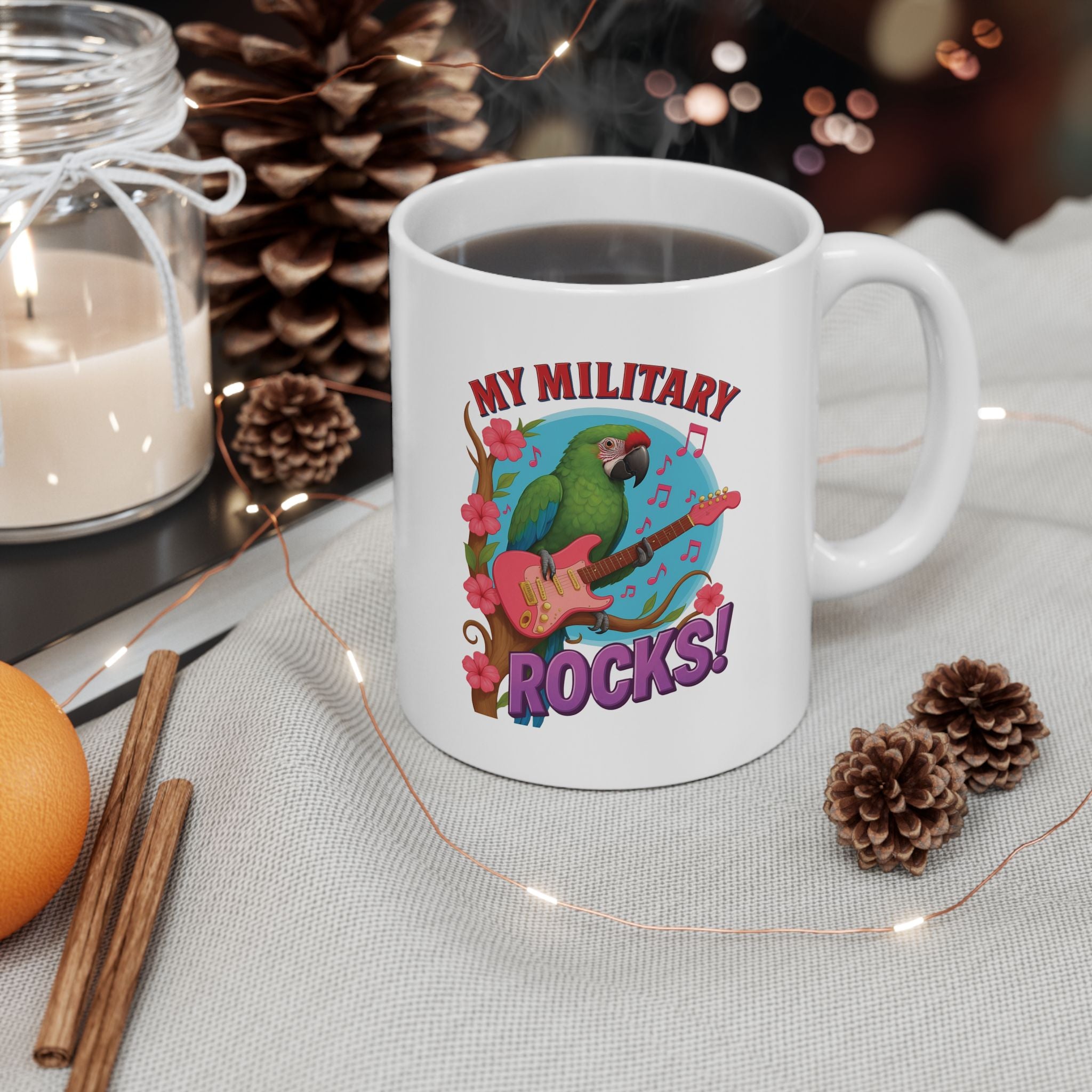 My Green Military Rocks Music Mug