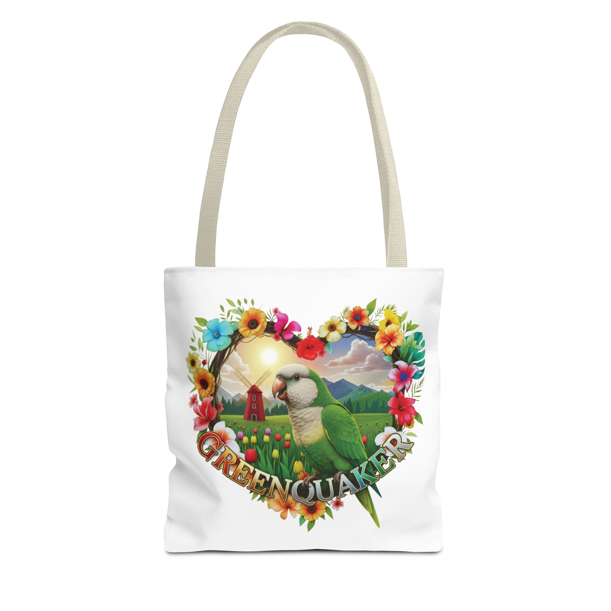 Green Quaker Floral Tote Bag