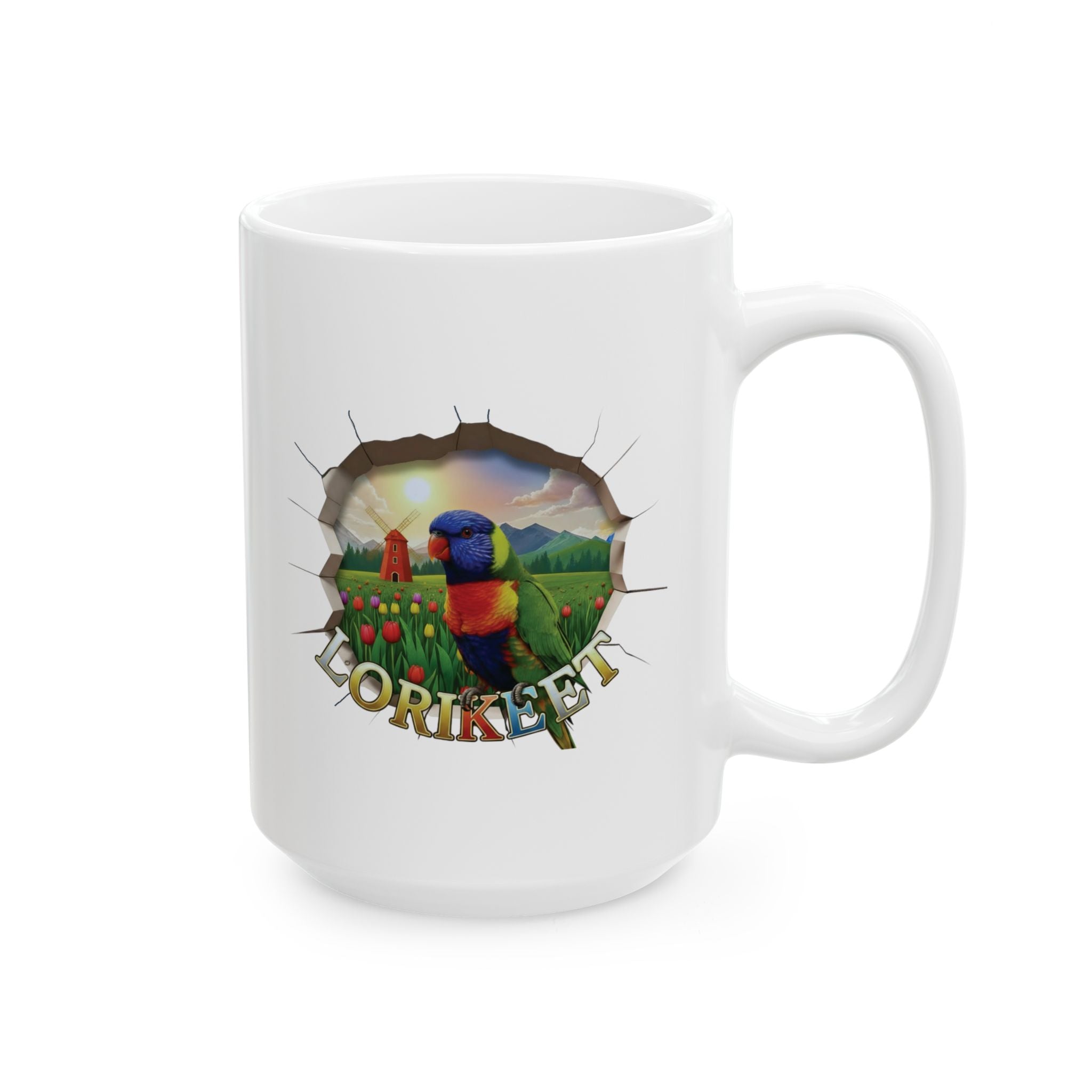 Lorikeet Meadow Scenic Mug