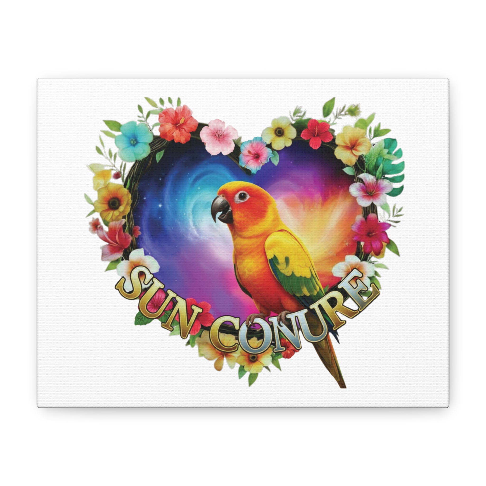 Sun Conure Heart Design Wall-Hanging