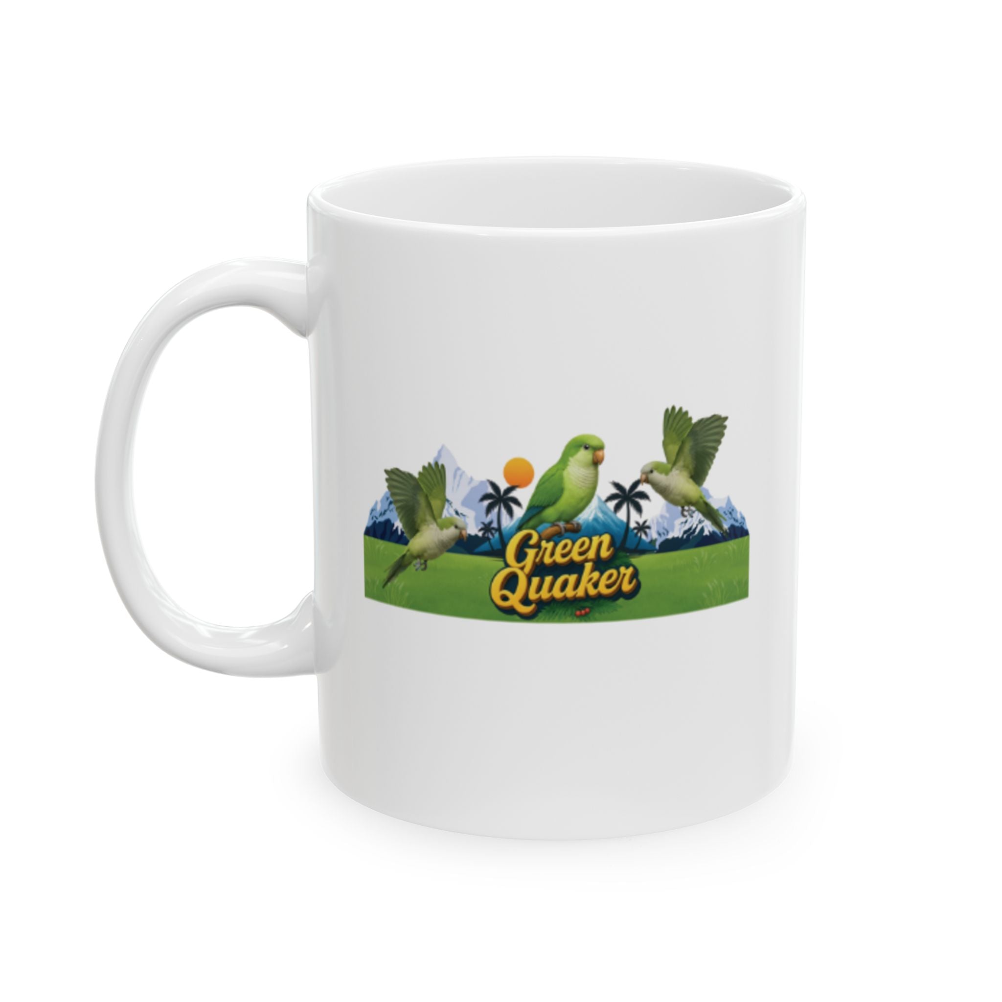 Green Quaker Palm Tree Mug