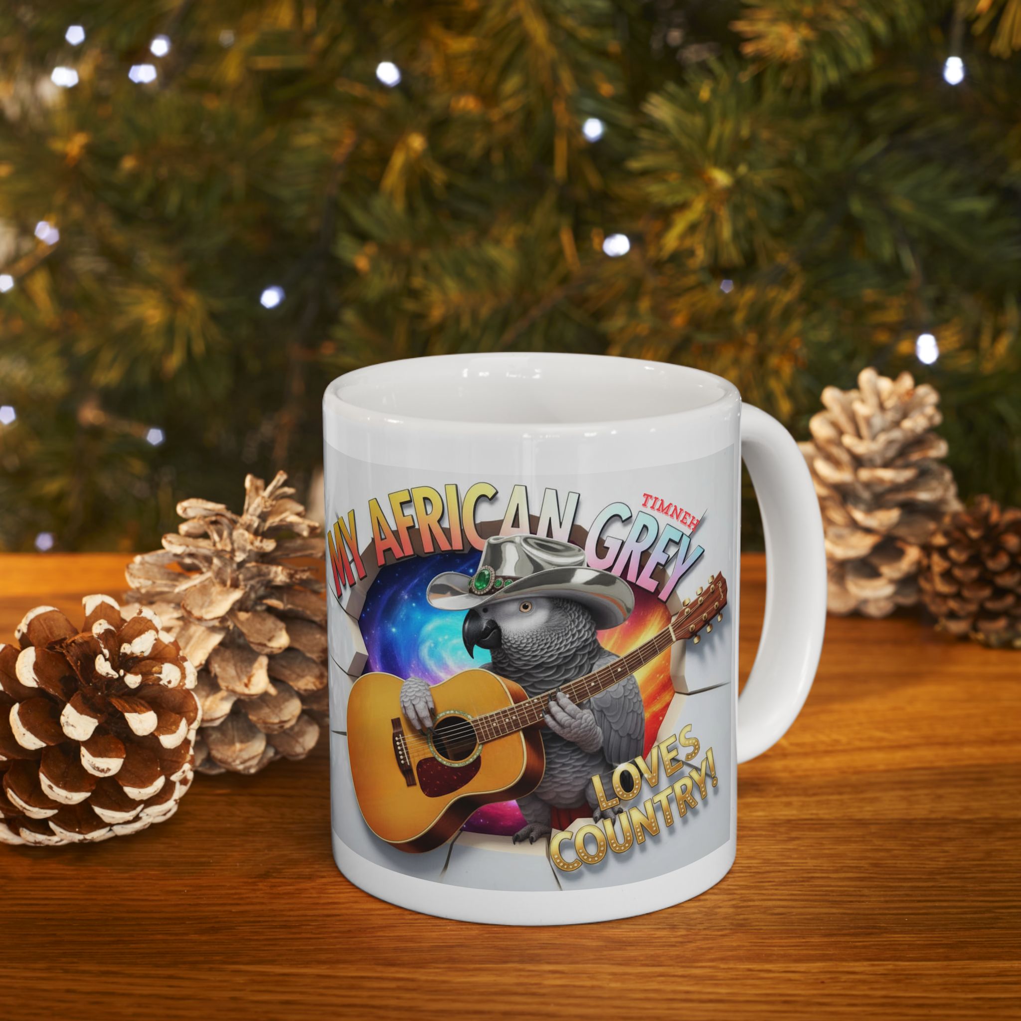 African Grey Timneh Loves Country Mug