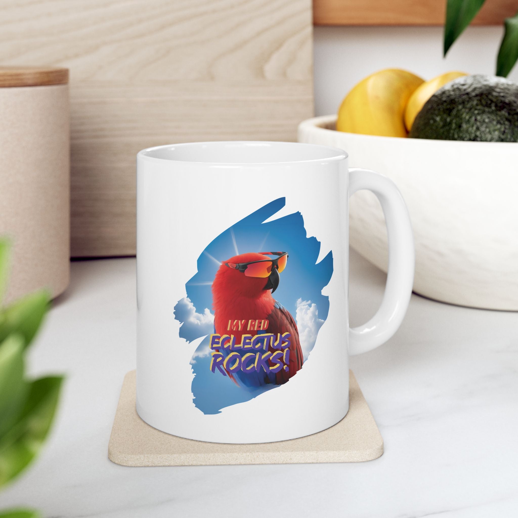 My Red Eclectus Rocks Sunglasses Mug