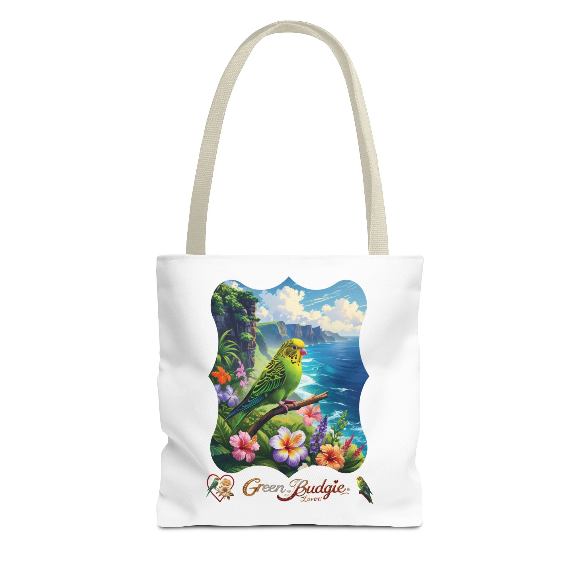 Green Budgie Lover Tote Bag