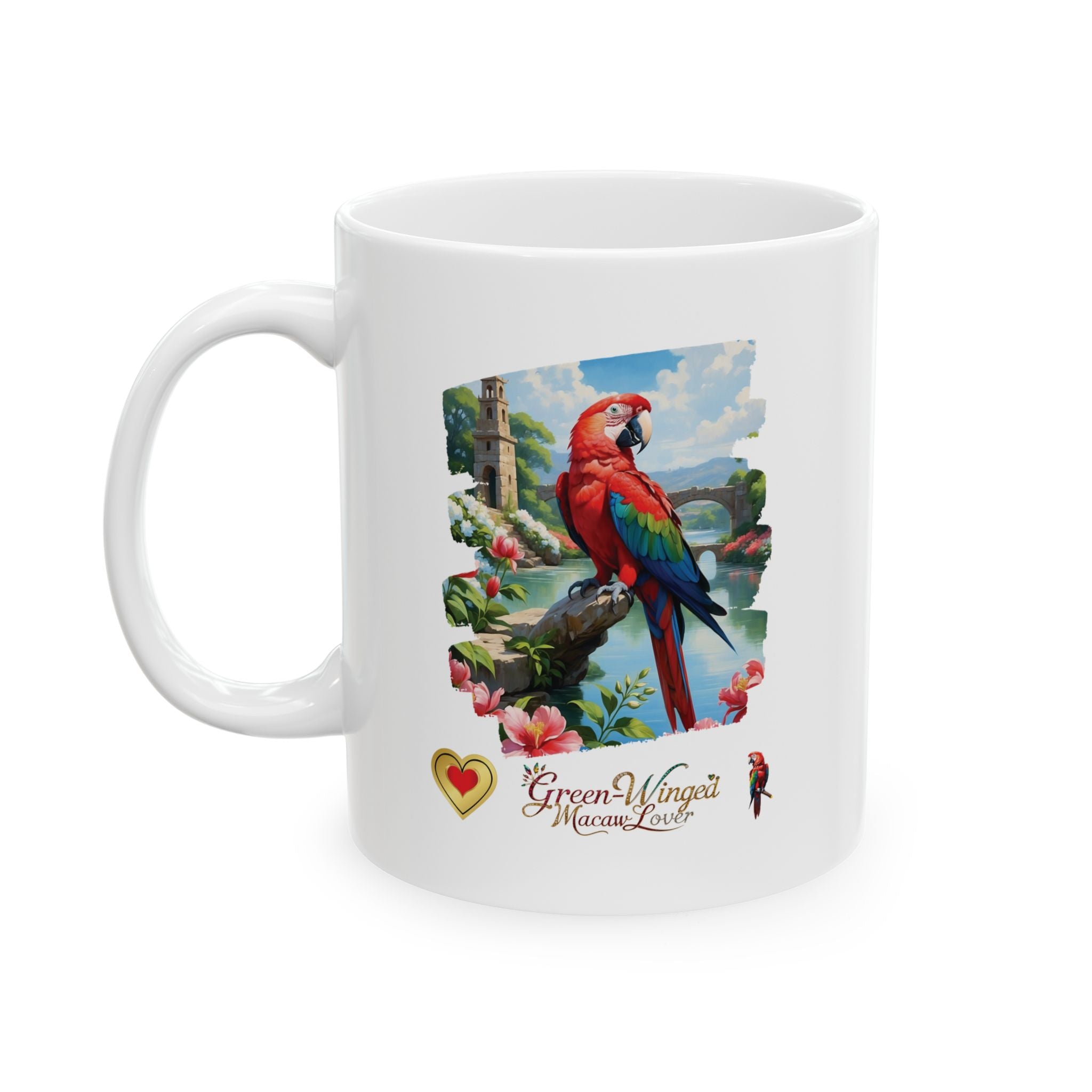Rainbow Green-Winged Macaw Lover Mug