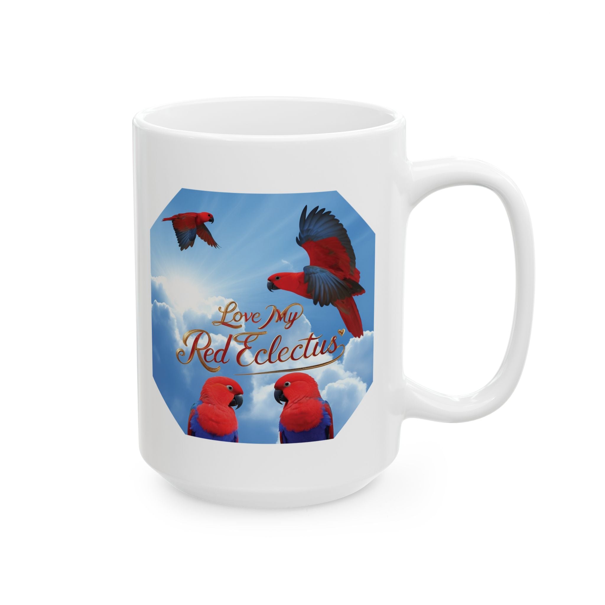 Love My Red Eclectus Flying Mug