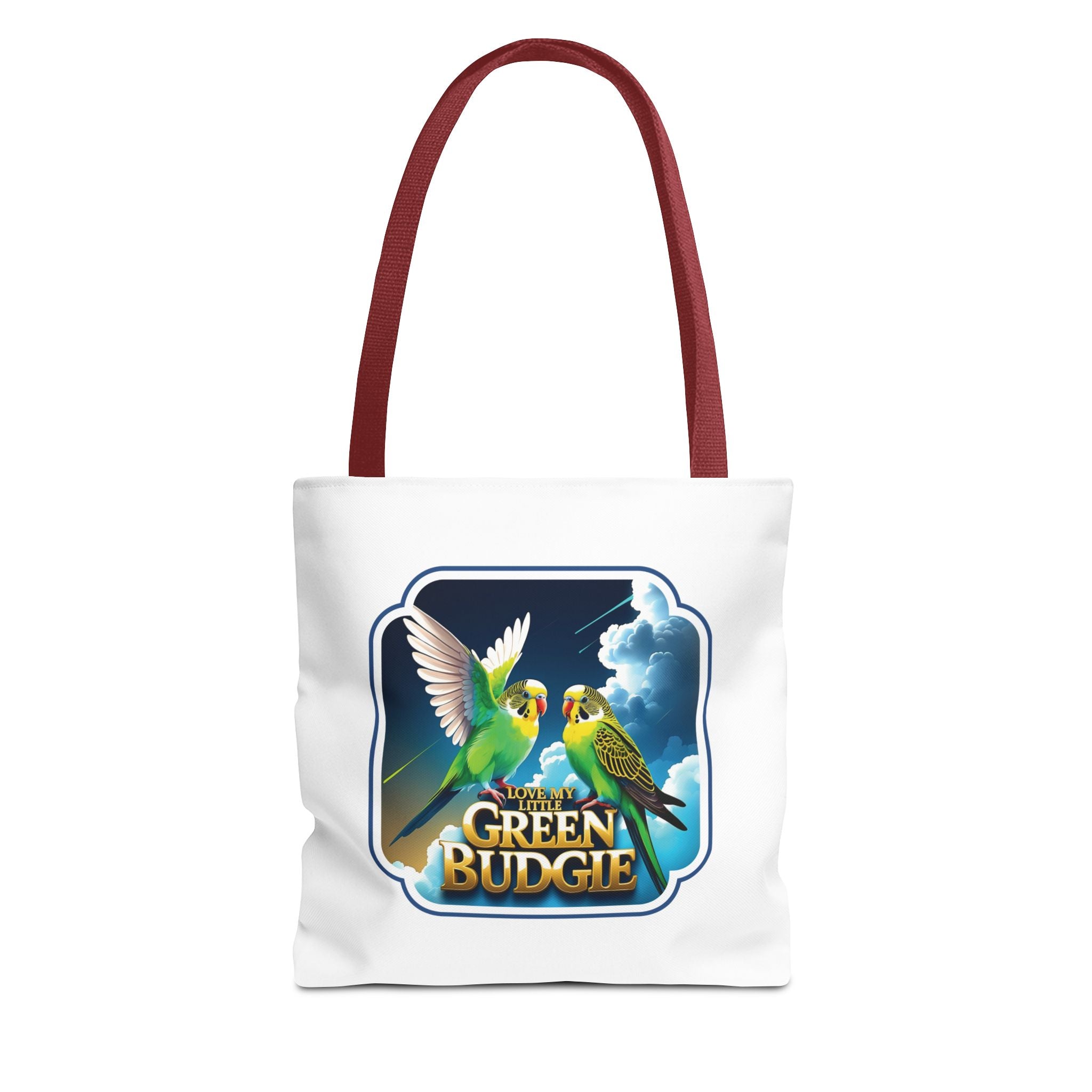 Love My Little Green Budgie Tote Bag