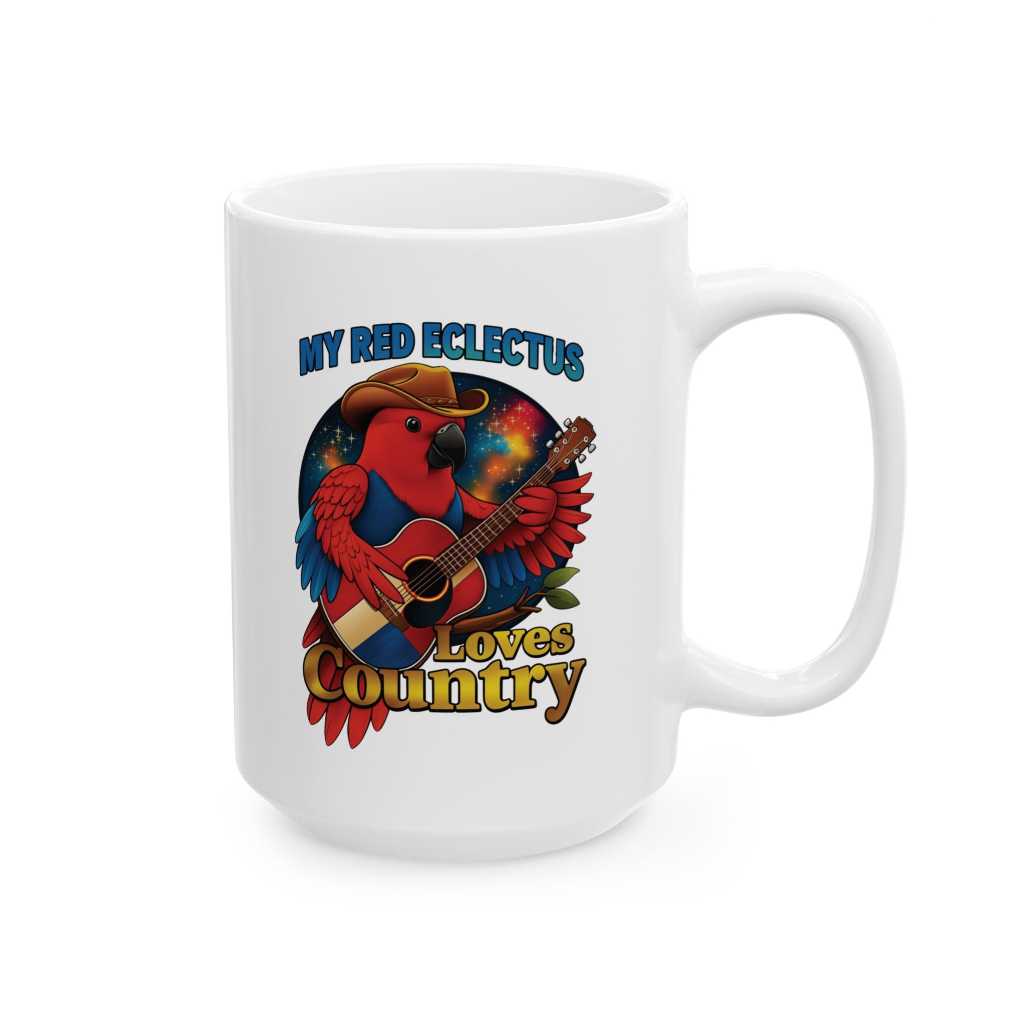 My Red Eclectus Loves Country Mug