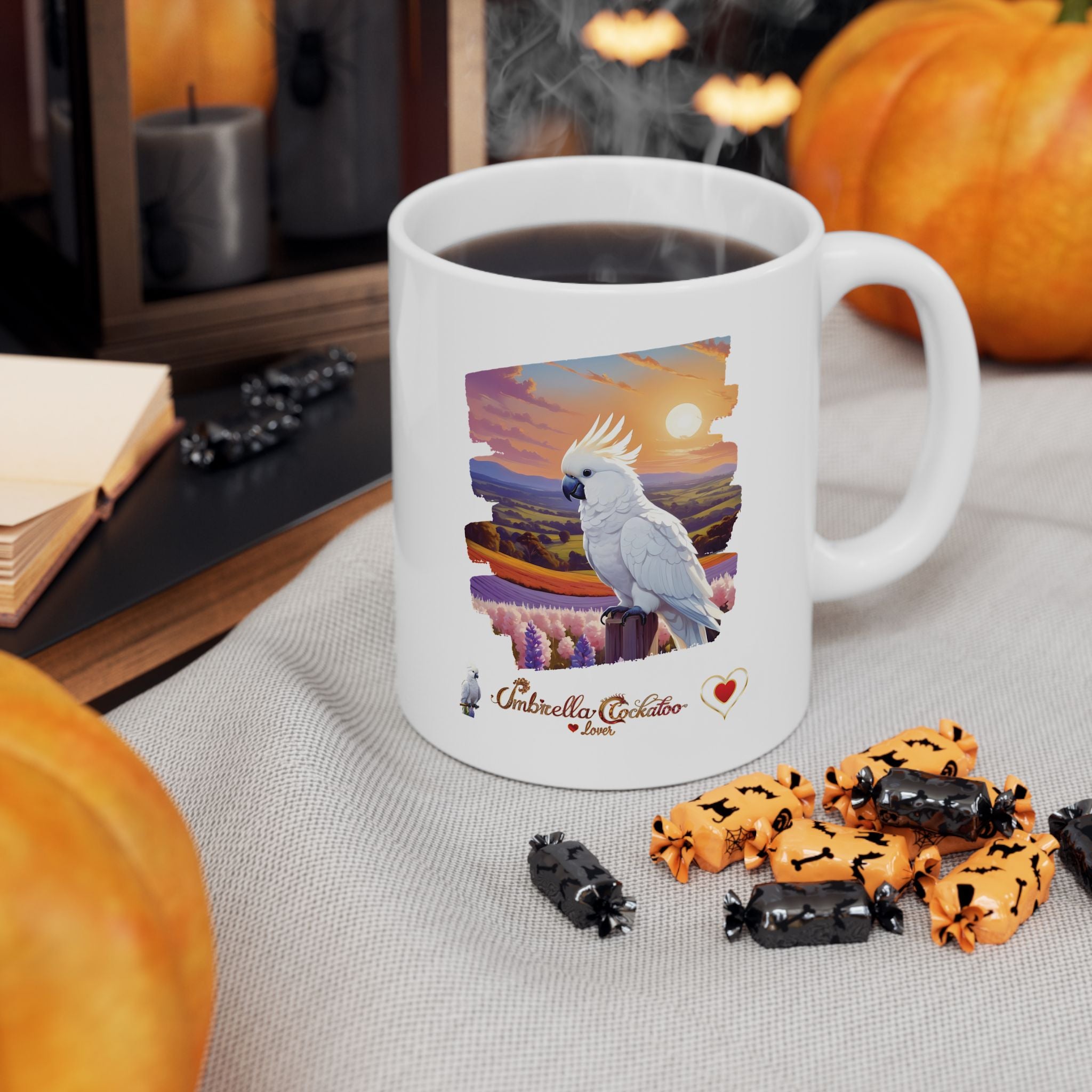 Umbrella Cockatoo Lover Wildflower Mug