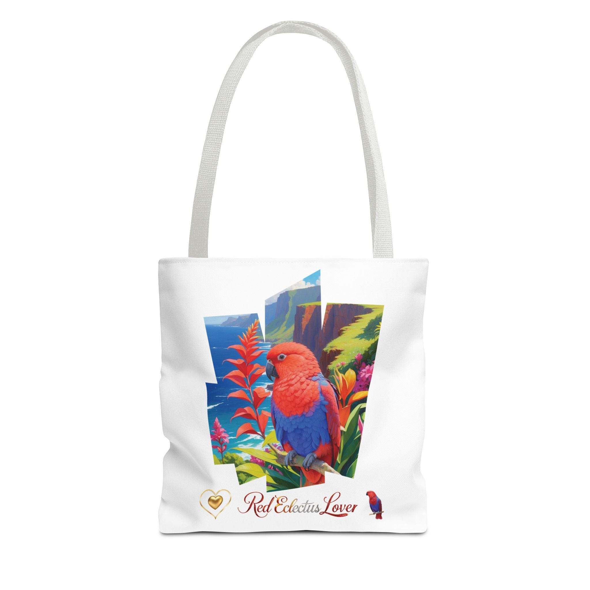 Red Eclectus Tote Bag