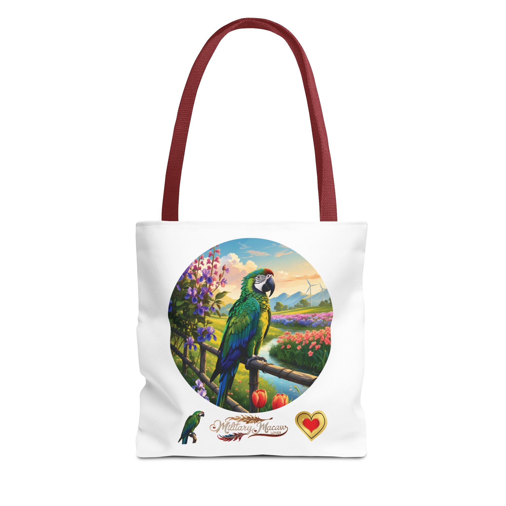 Military Macaw Lover Floral Tote Bag