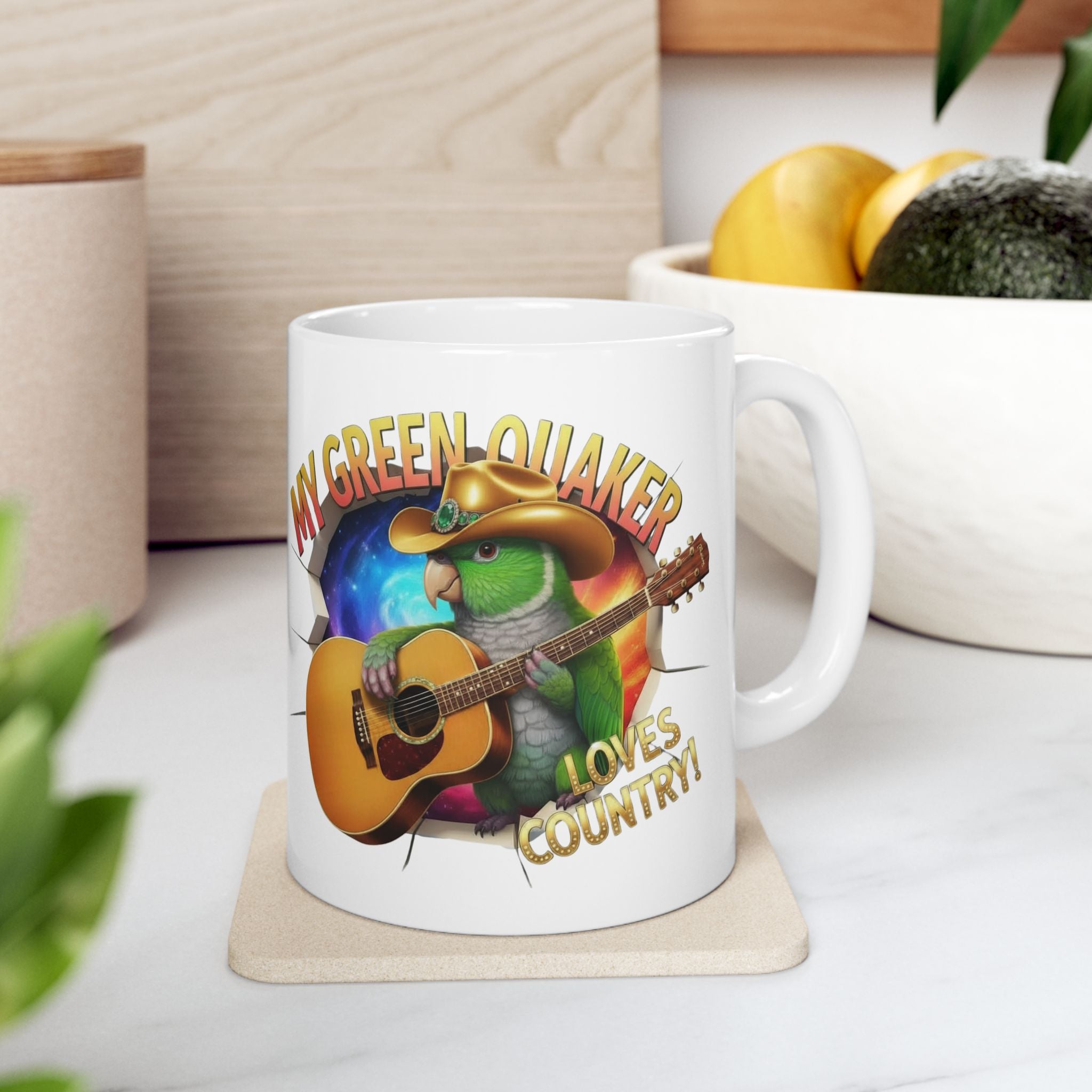 Green Quaker Loves Country Mug