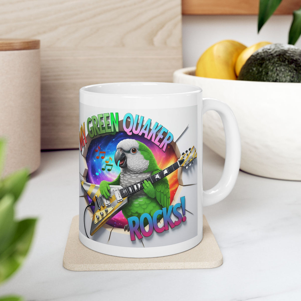 My Green Quaker Rocks Mug