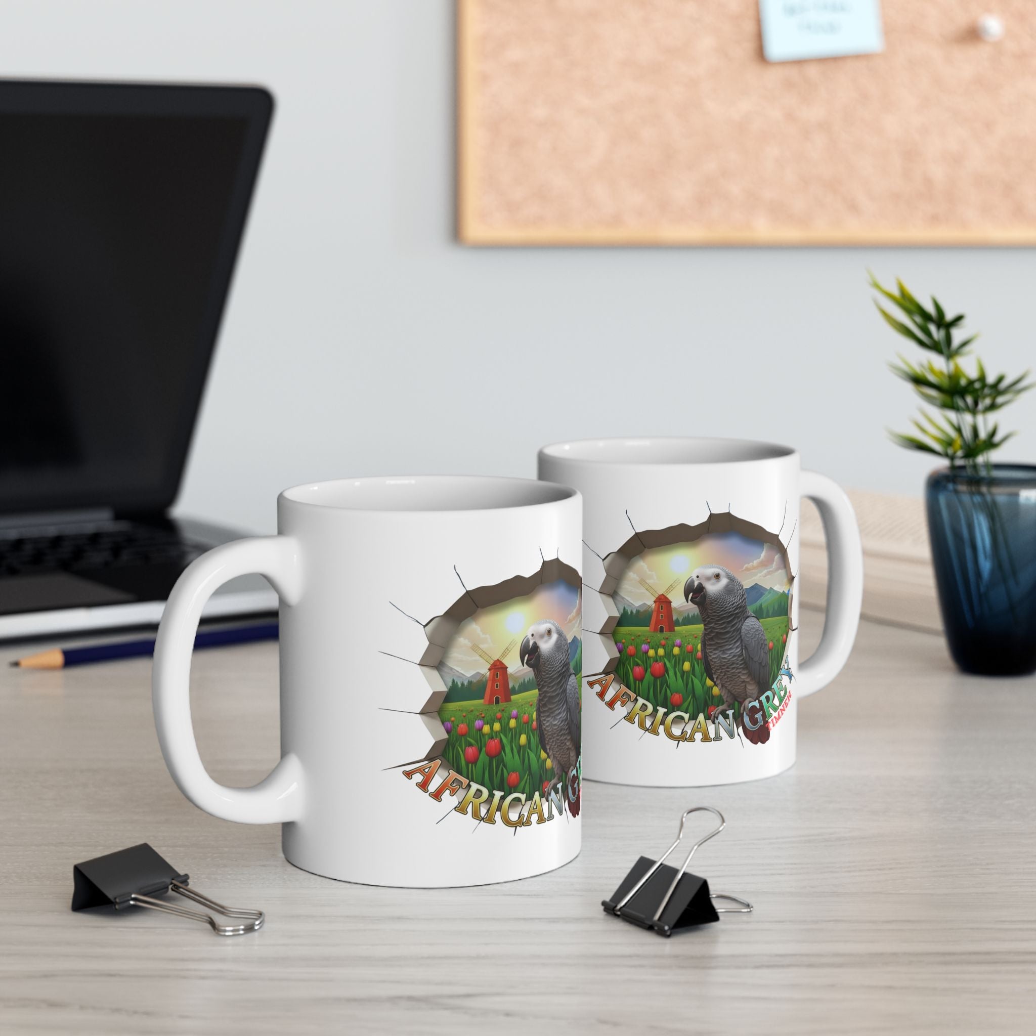 African Grey Timneh Meadow Mug